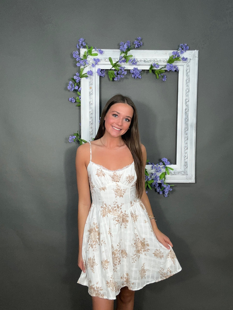 Mitsy Corset Khaki Mini Dress
