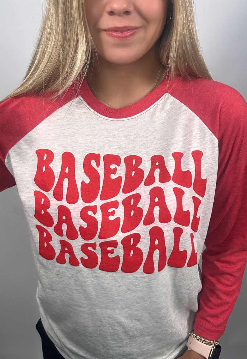 Baseball Wave Raglan – Wildfire Designs KY