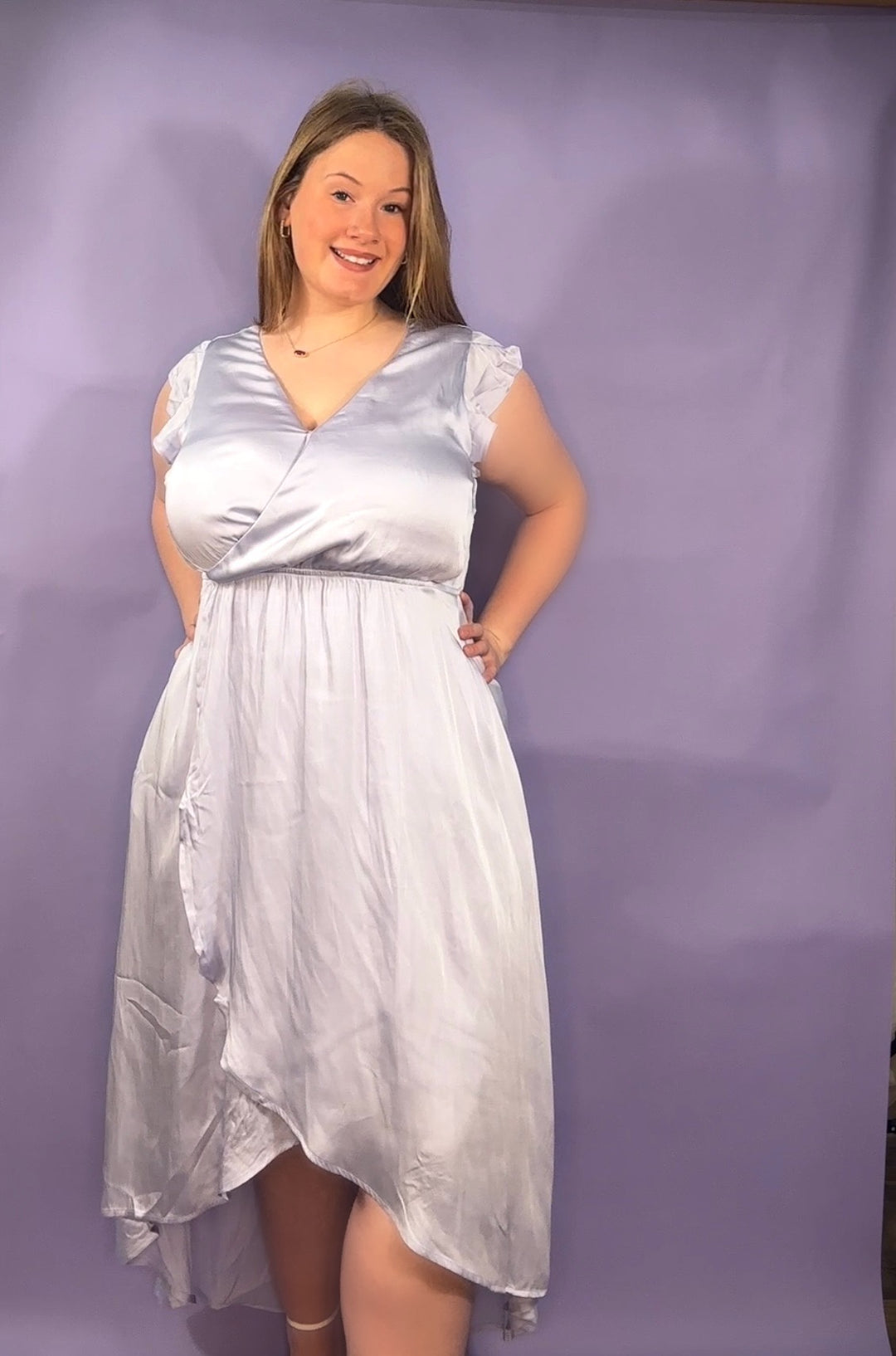 sachin and babi light blue dress BHLDN Chiffon Cape Maxi Dress main image 1