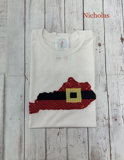 Santa Belt Embroider T-Shirt